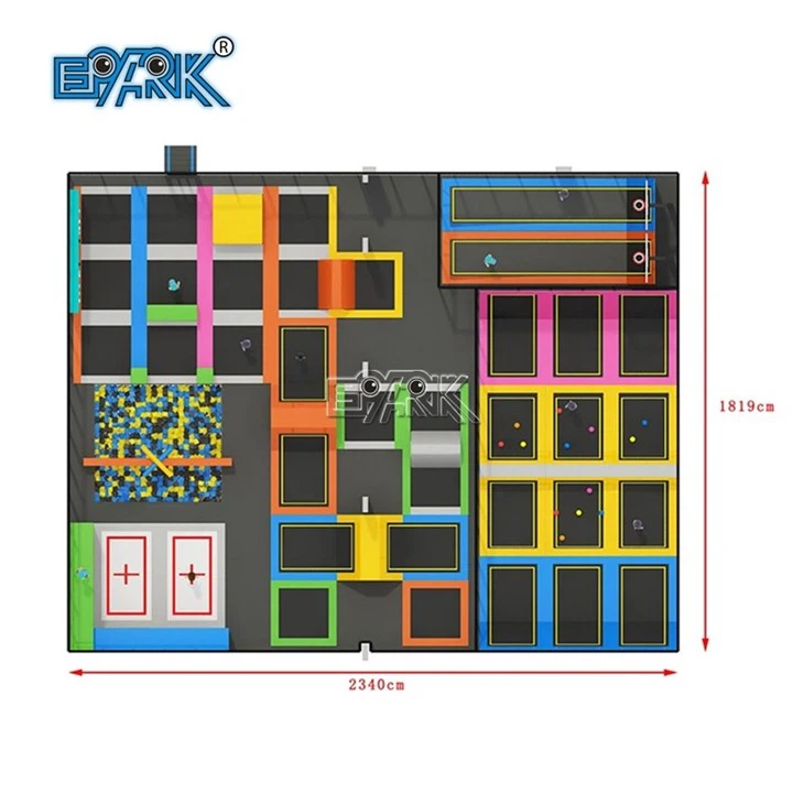 Indoor Large Trampoline Park Equipment